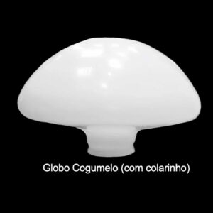 Globo Plástico Cogumelo para Postes de Jardim - Com Colar