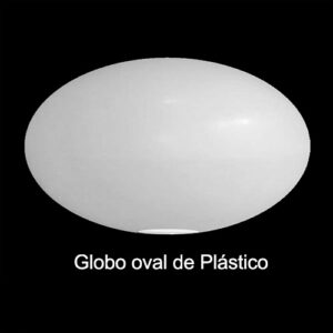 Globo Plástico Oval para Postes de Jardim 12x38cm - Sem Colar
