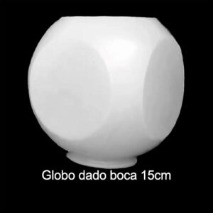 Globo Plástico para Poste/Luminárias Dado - Com Colar