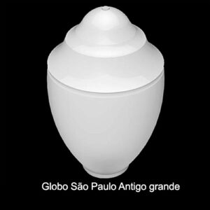 Globo Plástico para Poste/Luminárias Republicano Grande - São Paulo Antigo