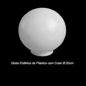 Globo Plástico para Postes de Jardim 10x20cm - Com Colar
