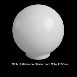 Globo Plástico para Postes de Jardim 15x30cm - Com Colar