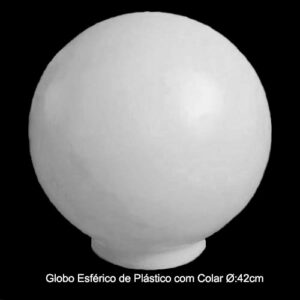 Globo Plástico para Postes de Jardim 15x42cm - Com Colar
