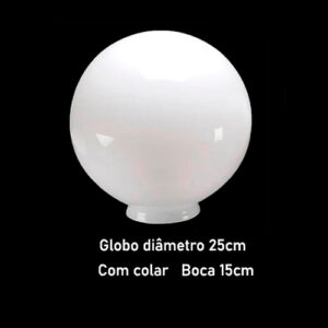 Globo para Poste de Jardim 15x25cm - Com Colar