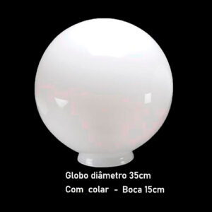Globo para Poste de Jardim 15x35cm - Com Colar