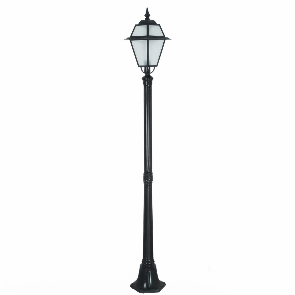 poste classico simples em aluminio e vidro