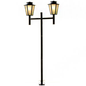 Poste Luz Sextavado Duplo