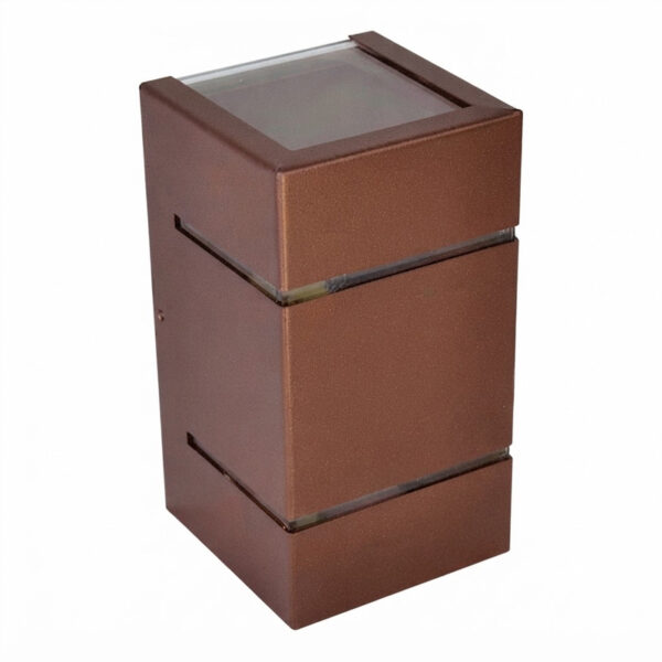 Arandela 2 Focos 2 Frisos em aluminio e vidro