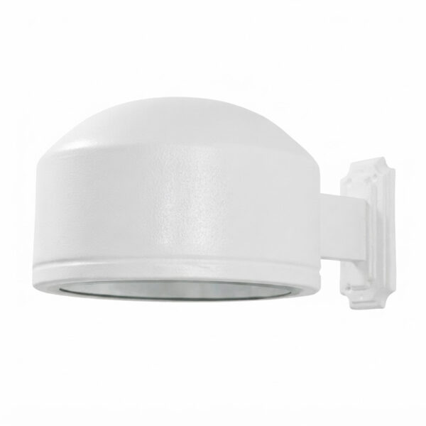 Arandela Meia Esfera lâmpada e27 aluminio branco