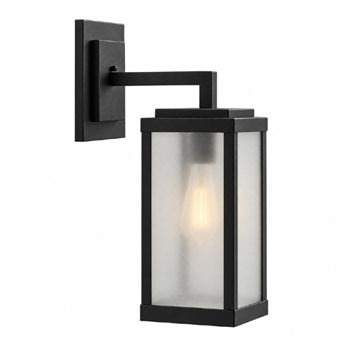 Arandela Quadrada Vidro jateado externo ip65