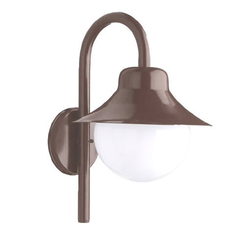Arandela Saturno Globo 20cm marrom em aluminio e vidro