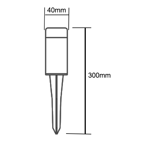 Espeto de Jardim Balizador com LED Integrado 2W 1