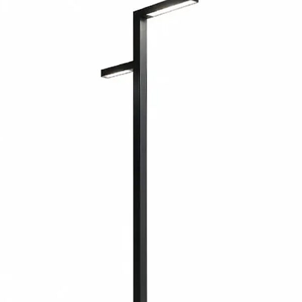 Poste Pétala 2 Braços Alternados 100w de led em aluminio