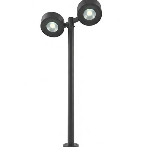 Poste 2 PEtalas LED 1OOW EM metal e vidro