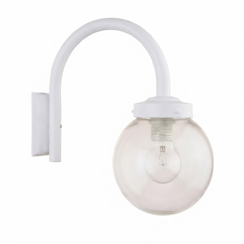 arandela solariu 20cm em metal e vidro