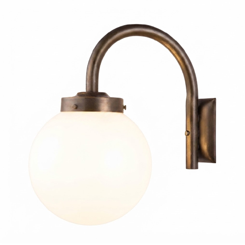 arandela solariu 30cm externa em vidro e metalmetale vidro