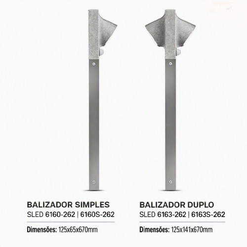 balisador urano 2 focos para jardins
