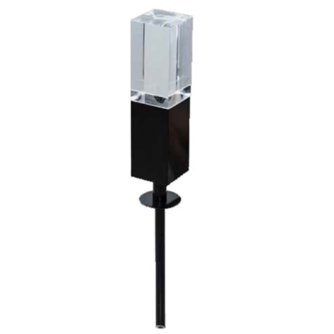 balizador espeto de jardim quadrado cristal 1