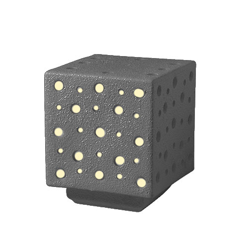 balizador cubo cinza