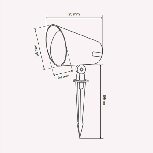 espeto balizador led 24wtamanho