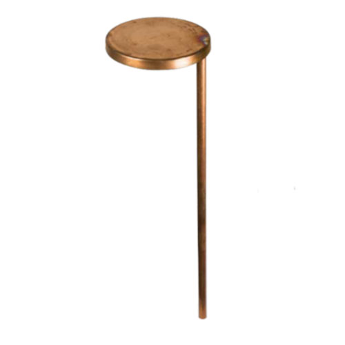 finco espeto de jardim led cobre redondo