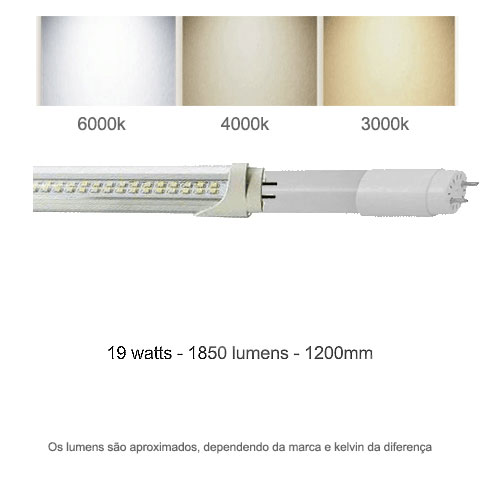 lampadas tubo led 120cm