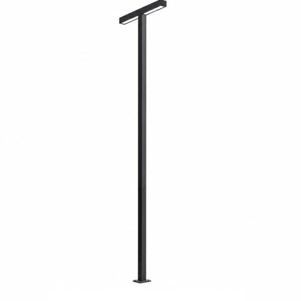 poste girafa duplo 50w de led em alumio