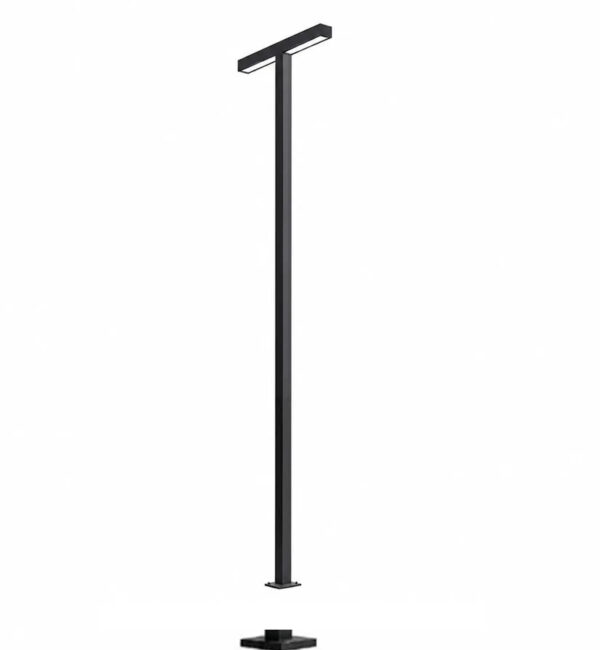 poste girafa duplo 50w de led em alumio