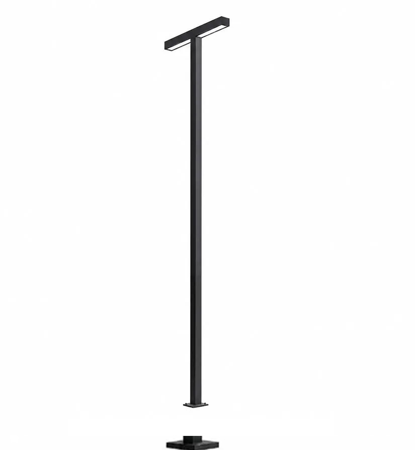 poste girafa duplo 50w de led em alumio