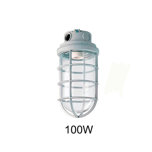 Luminária Plafon tgvp 100W a prova de gases em aluminio e vidro